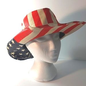3 for $25- NWOT Stars & Striped Cowgirl Hat with Elasticated Band